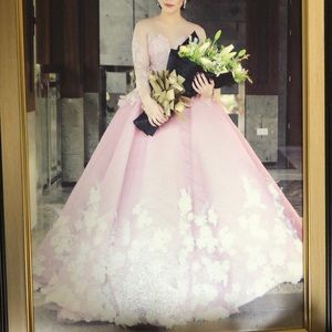 pink ball gown dress